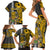 Custom Hawaii Molokai Island Family Matching Short Sleeve Bodycon Dress and Hawaiian Shirt Hawaiian Warrior and Kakau Symbols Abstract Tattoo LT03 - Polynesian Pride