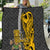 Custom Hawaii Molokai Island Quilt Hawaiian Warrior and Kakau Symbols Abstract Tattoo LT03 Yellow - Polynesian Pride