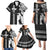 Hawaii Molokai Island Family Matching Puletasi Dress and Hawaiian Shirt Hawaiian King and Kakau Symbols Abstract Shoulder Tattoo LT03 - Polynesian Pride