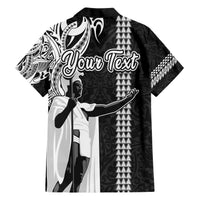 Custom Hawaii Molokai Island Hawaiian Shirt Hawaiian King and Kakau Symbols Abstract Shoulder Tattoo LT03 - Polynesian Pride