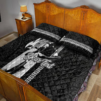 Custom Hawaii Molokai Island Quilt Bed Set Hawaiian King and Kakau Symbols Abstract Shoulder Tattoo LT03 - Polynesian Pride