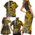 Custom Hawaii Niihau Island Family Matching Short Sleeve Bodycon Dress and Hawaiian Shirt Hawaiian Warrior and Kakau Symbols Abstract Tattoo LT03 - Polynesian Pride