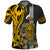 Custom Hawaii Niihau Island Polo Shirt Hawaiian Warrior and Kakau Symbols Abstract Tattoo LT03 Yellow - Polynesian Pride