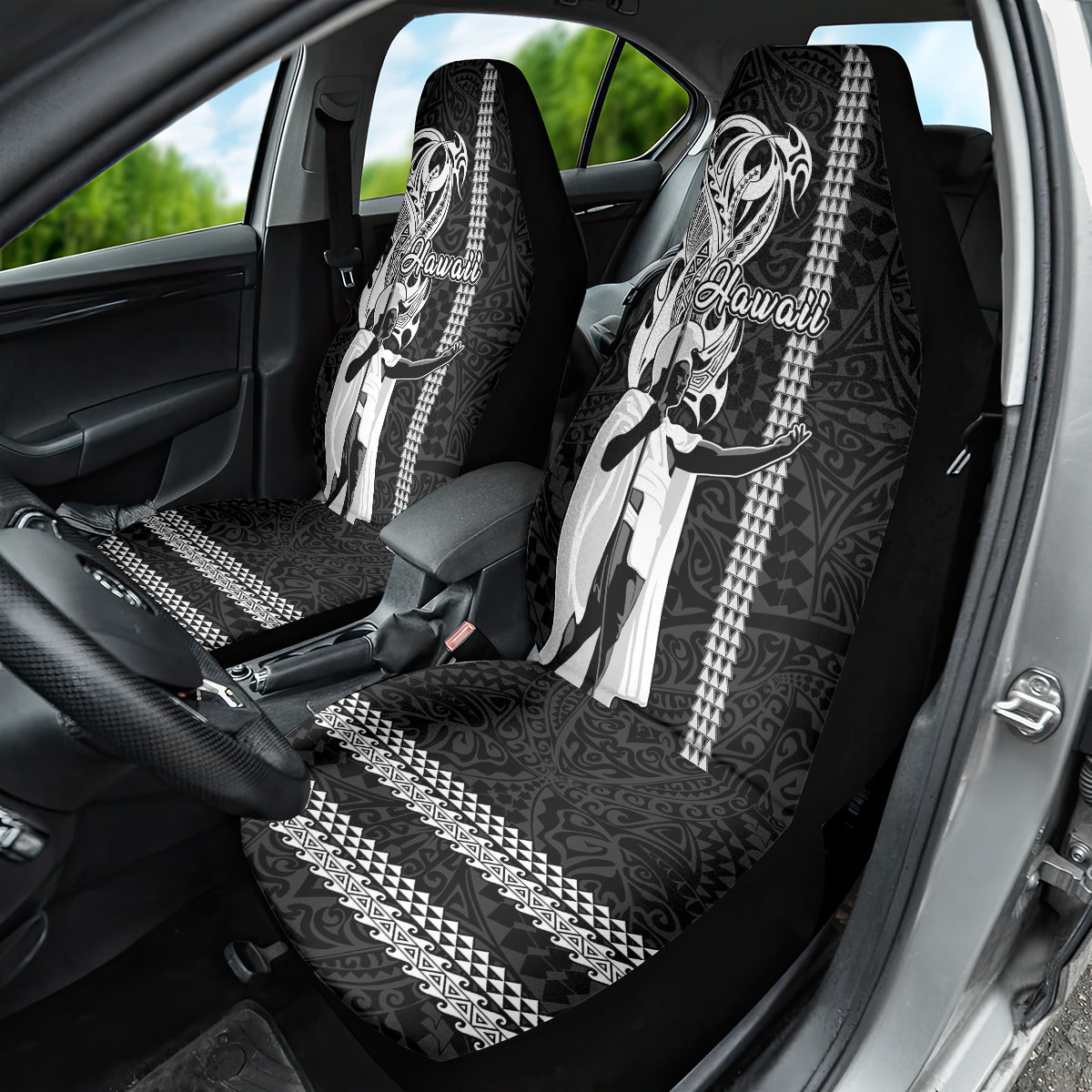 Hawaii Niihau Island Car Seat Cover Hawaiian King and Kakau Symbols Abstract Shoulder Tattoo LT03 - Polynesian Pride