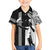 Hawaii Niihau Island Kid Hawaiian Shirt Hawaiian King and Kakau Symbols Abstract Shoulder Tattoo LT03 Kid Black - Polynesian Pride