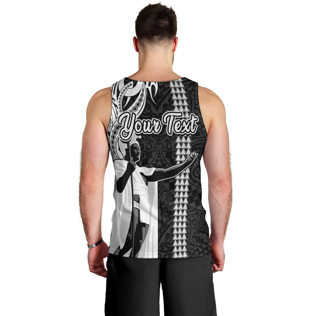 Custom Hawaii Niihau Island Men Tank Top Hawaiian King and Kakau Symbols Abstract Shoulder Tattoo LT03 - Polynesian Pride