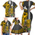 Hawaii Oahu Island Family Matching Short Sleeve Bodycon Dress and Hawaiian Shirt Hawaiian Warrior and Kakau Symbols Abstract Tattoo LT03 - Polynesian Pride