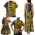 Hawaii Oahu Island Family Matching Tank Maxi Dress and Hawaiian Shirt Hawaiian Warrior and Kakau Symbols Abstract Tattoo LT03 - Polynesian Pride