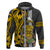 Custom Hawaii Oahu Island Hoodie Hawaiian Warrior and Kakau Symbols Abstract Tattoo LT03 Zip Hoodie Yellow - Polynesian Pride