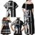 Hawaii Oahu Island Family Matching Off Shoulder Maxi Dress and Hawaiian Shirt Hawaiian King and Kakau Symbols Abstract Shoulder Tattoo LT03 - Polynesian Pride