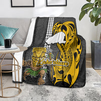 Hawaii Kahoolawe Island Blanket Hawaiian Warrior and Kakau Symbols Abstract Tattoo LT03 - Polynesian Pride