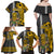 Hawaii Kahoolawe Island Family Matching Off Shoulder Maxi Dress and Hawaiian Shirt Hawaiian Warrior and Kakau Symbols Abstract Tattoo LT03 - Polynesian Pride