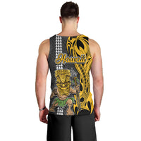 Hawaii Kahoolawe Island Men Tank Top Hawaiian Warrior and Kakau Symbols Abstract Tattoo LT03 - Polynesian Pride