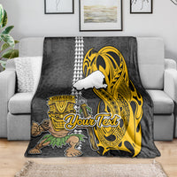 Custom Hawaii Kahoolawe Island Blanket Hawaiian Warrior and Kakau Symbols Abstract Tattoo LT03 - Polynesian Pride