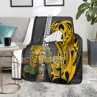 Custom Hawaii Kahoolawe Island Blanket Hawaiian Warrior and Kakau Symbols Abstract Tattoo LT03 - Polynesian Pride