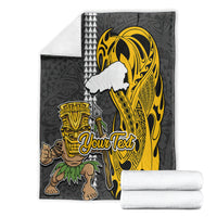 Custom Hawaii Kahoolawe Island Blanket Hawaiian Warrior and Kakau Symbols Abstract Tattoo LT03 - Polynesian Pride