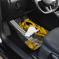 Custom Hawaii Kahoolawe Island Car Mats Hawaiian Warrior and Kakau Symbols Abstract Tattoo LT03 - Polynesian Pride