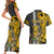 Custom Hawaii Kahoolawe Island Couples Matching Short Sleeve Bodycon Dress and Hawaiian Shirt Hawaiian Warrior and Kakau Symbols Abstract Tattoo LT03 - Polynesian Pride