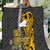 Custom Hawaii Kahoolawe Island Quilt Hawaiian Warrior and Kakau Symbols Abstract Tattoo LT03 Yellow - Polynesian Pride