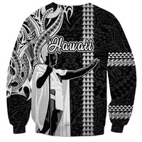 Hawaii Kahoolawe Island Sweatshirt Hawaiian King and Kakau Symbols Abstract Shoulder Tattoo LT03 - Polynesian Pride