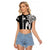 Custom Hawaii Kahoolawe Island Raglan Cropped T Shirt Hawaiian King and Kakau Symbols Abstract Shoulder Tattoo LT03 Female Black - Polynesian Pride