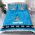 Fiji Merry Christmas Bedding Set Santa Suit Style With Tapa Tribal Pattern