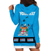 Fiji Merry Christmas Hoodie Dress Santa Suit Style With Tapa Tribal Pattern