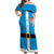 Fiji Merry Christmas Off Shoulder Maxi Dress Santa Suit Style With Tapa Tribal Pattern