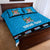 Fiji Merry Christmas Quilt Bed Set Santa Suit Style With Tapa Tribal Pattern