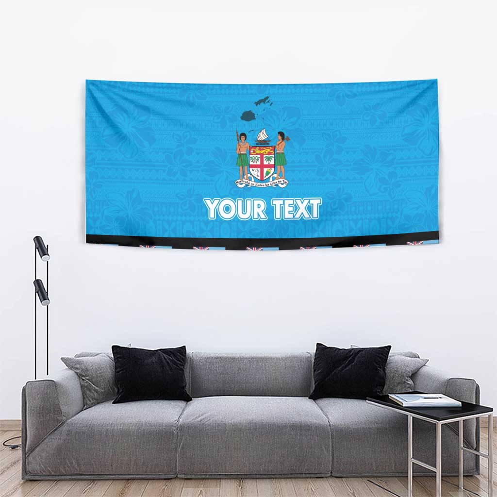 Fiji Merry Christmas Tapestry Santa Suit Style With Tapa Tribal Pattern