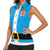 Fiji Merry Christmas Women Sleeveless Polo Shirt Santa Suit Style With Tapa Tribal Pattern