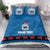 Samoa Merry Christmas Bedding Set Santa Suit Style With Tatau Tattoo Pattern