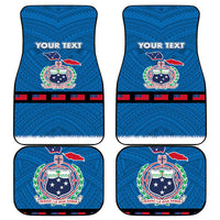 Samoa Merry Christmas Car Mats Santa Suit Style With Tatau Tattoo Pattern