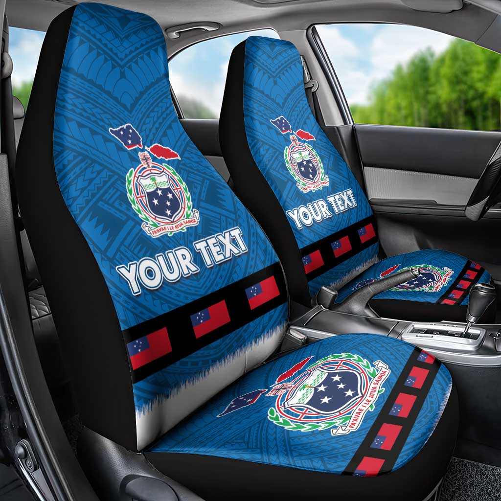 Samoa Merry Christmas Car Seat Cover Santa Suit Style With Tatau Tattoo Pattern