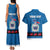 Samoa Merry Christmas Couples Matching Tank Maxi Dress and Hawaiian Shirt Santa Suit Style With Tatau Tattoo Pattern