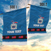 Samoa Merry Christmas Garden Flag Santa Suit Style With Tatau Tattoo Pattern