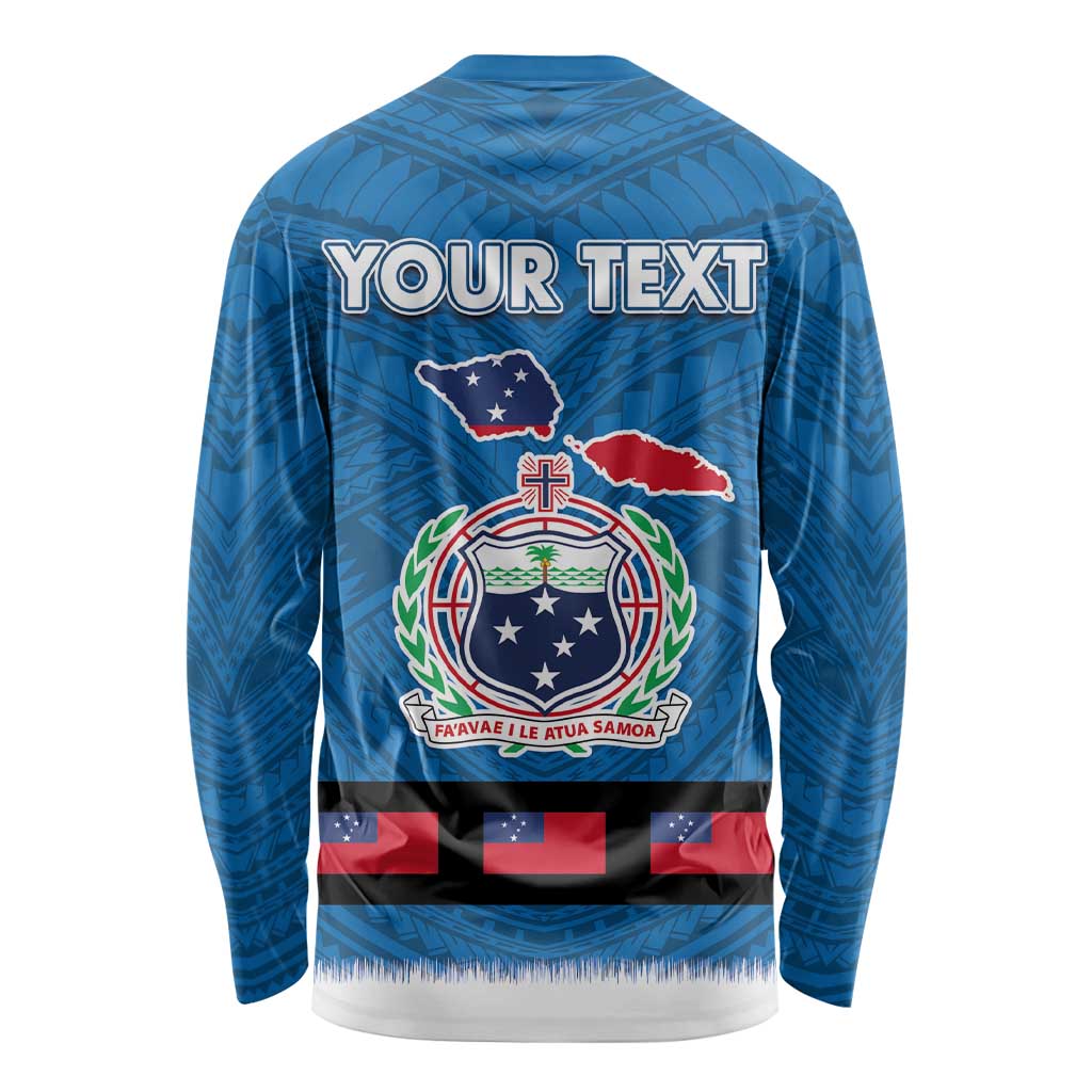 Samoa Merry Christmas Long Sleeve Shirt Santa Suit Style With Tatau Tattoo Pattern