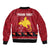 Papua New Guinea Merry Christmas Bomber Jacket Santa Suit Style With Melanesian Pattern