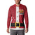 Papua New Guinea Merry Christmas Button Sweatshirt Santa Suit Style With Melanesian Pattern