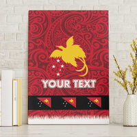 Papua New Guinea Merry Christmas Canvas Wall Art Santa Suit Style With Melanesian Pattern LT03 Without Frame Red - Polynesian Pride