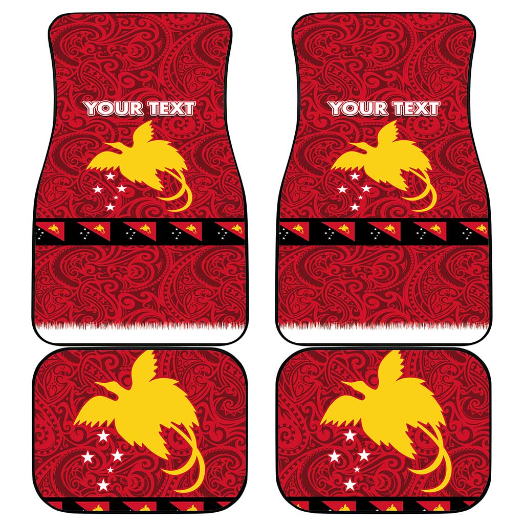Papua New Guinea Merry Christmas Car Mats Santa Suit Style With Melanesian Pattern LT03 - Polynesian Pride