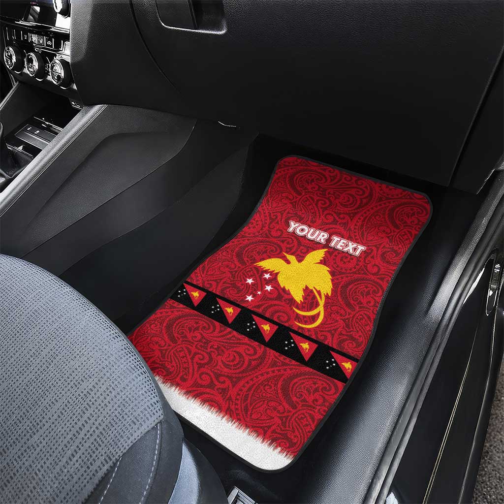 Papua New Guinea Merry Christmas Car Mats Santa Suit Style With Melanesian Pattern LT03 - Polynesian Pride