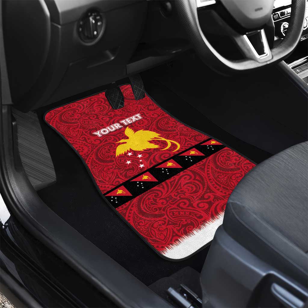Papua New Guinea Merry Christmas Car Mats Santa Suit Style With Melanesian Pattern LT03 - Polynesian Pride