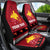 Papua New Guinea Merry Christmas Car Seat Cover Santa Suit Style With Melanesian Pattern