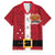 Papua New Guinea Merry Christmas Family Matching Short Sleeve Bodycon Dress and Hawaiian Shirt Santa Suit Style With Melanesian Pattern