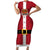 Papua New Guinea Merry Christmas Family Matching Short Sleeve Bodycon Dress and Hawaiian Shirt Santa Suit Style With Melanesian Pattern