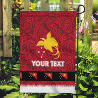 Papua New Guinea Merry Christmas Garden Flag Santa Suit Style With Melanesian Pattern LT03 Garden Flag Red - Polynesian Pride