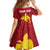 Papua New Guinea Merry Christmas Kid Short Sleeve Dress Santa Suit Style With Melanesian Pattern