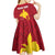 Papua New Guinea Merry Christmas Kid Short Sleeve Dress Santa Suit Style With Melanesian Pattern