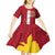 Papua New Guinea Merry Christmas Kid Short Sleeve Dress Santa Suit Style With Melanesian Pattern